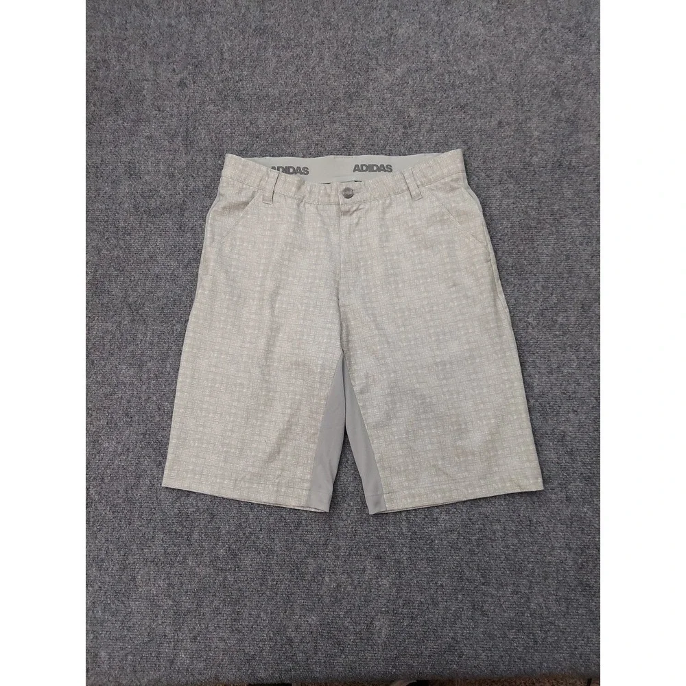 Adidas Golf Shorts Men 30 Gray Plaid‎ Performance Stretch Outdoor Preppy Tennis